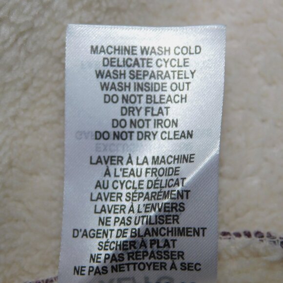 Nicole Miller Womens XL Sherpa Fleece Lined Open Cardigan Purple Burgundy - Picture 7 of 9